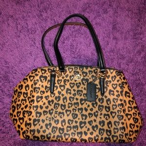 Authentic Coach Shoulder Bag - Cheetah Print